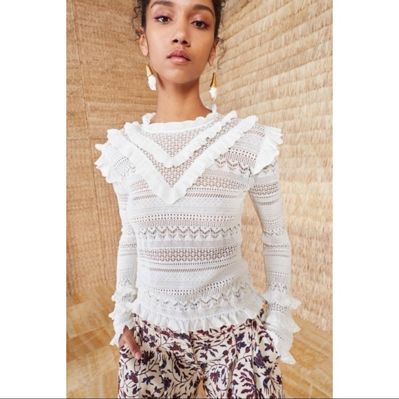 Ulla Johnson Austen White Crochetknit 